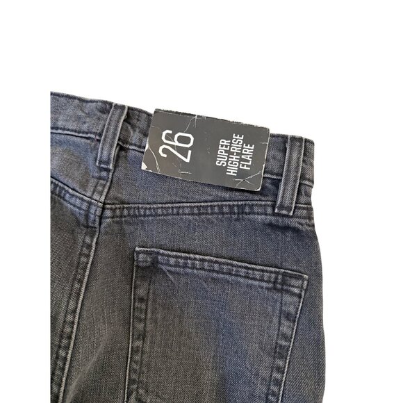 BDG Super High Rise Flare Black Jeans Size 26 NEW NWT - Picture 4 of 5